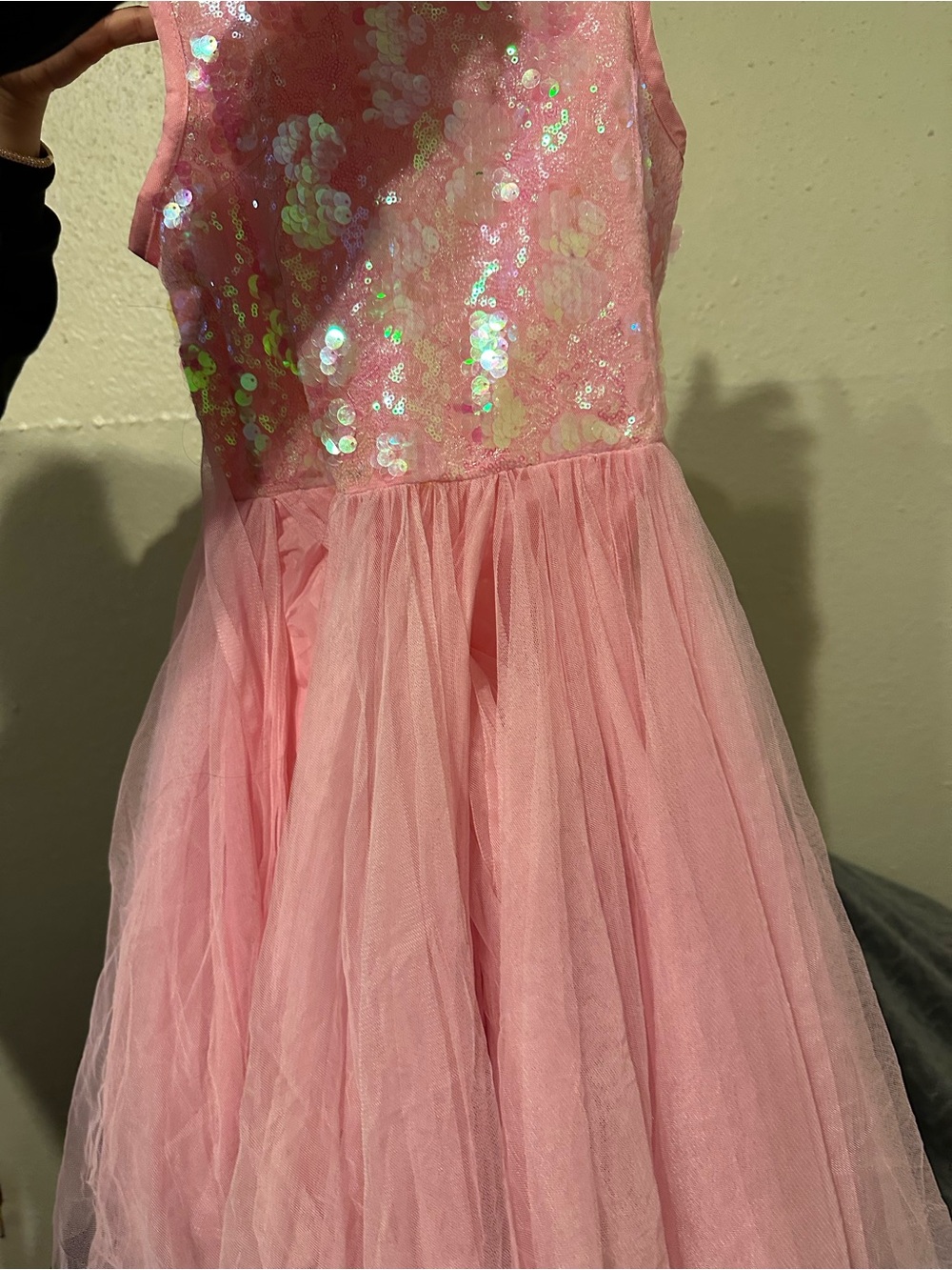 Pink Sequin Tulle Party Dress for Kids